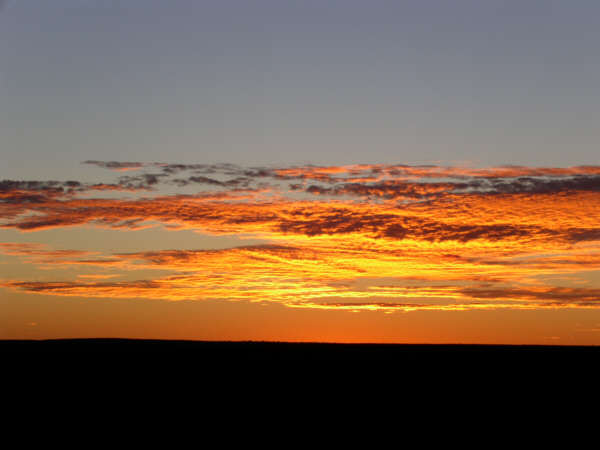 Sonnenuntergang am Camp Kings Canyon